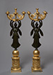 Six-Light Patinated and Gilt Bronze Candelabra
“Victory”
Claude Galle (1759 - 1815)
Paris, Empire period, circa 1810 